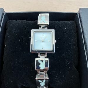 NEW Playboy Bunny Stainless Steel Silver Logo Watch 2003 - RARE Vintage